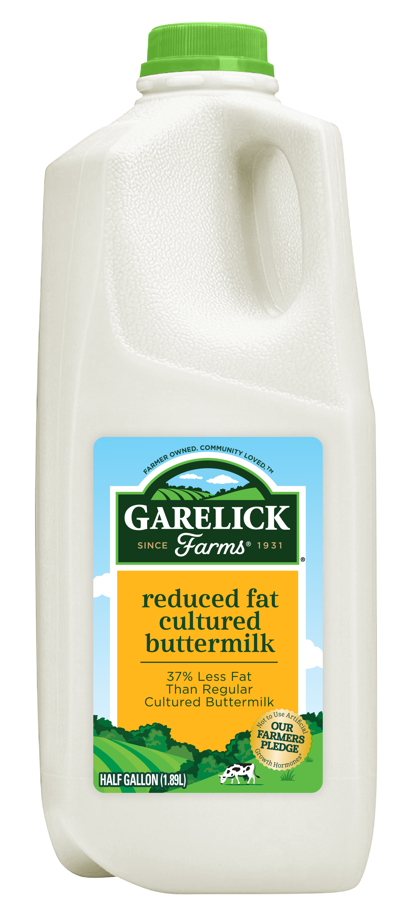 ReducedFat Buttermilk Plastic Half Gallon Garelick Farms®